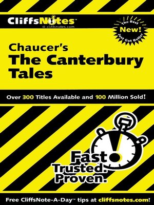 cover image of CliffsNotes on Chaucer's The Canterbury Tales